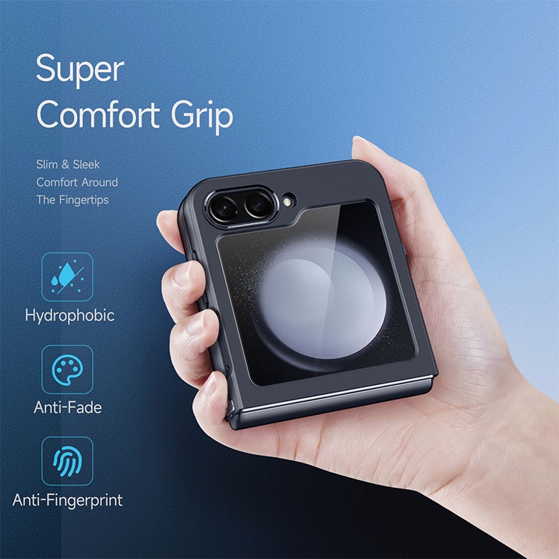Aimo Series Phone Case for Samsung Galaxy Flip 5 - Transparent Black