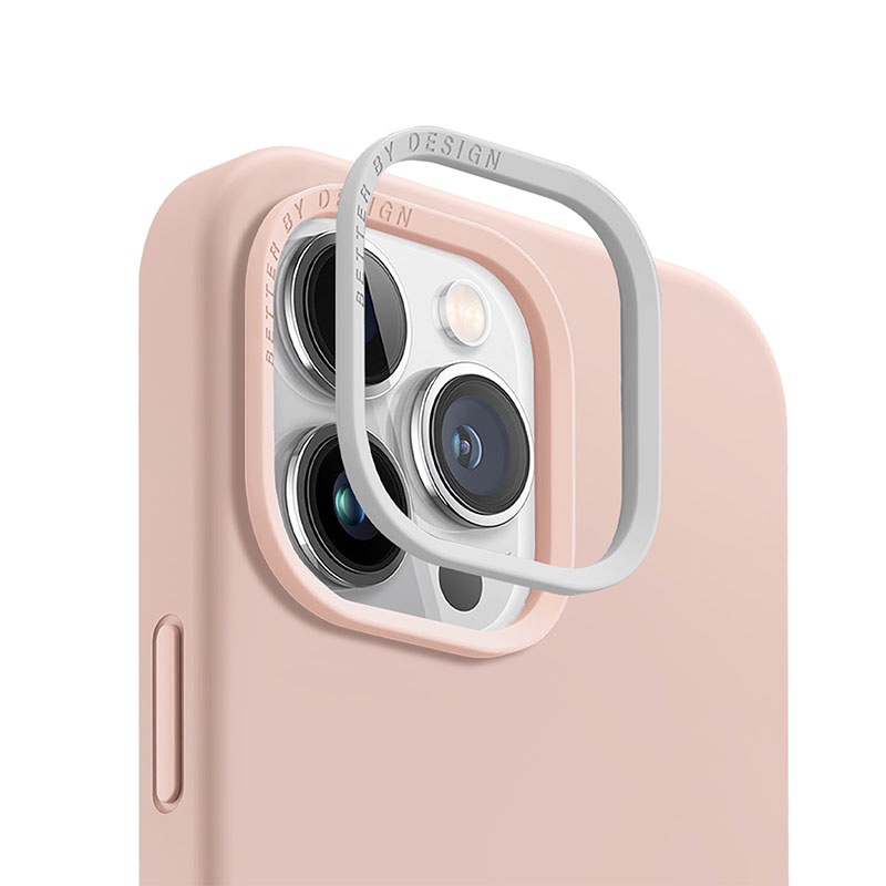 UNIQ Lino Hue MagClick Magsafe Compatible Phone Case for iPhone 15 Pro Max – Blush Pink