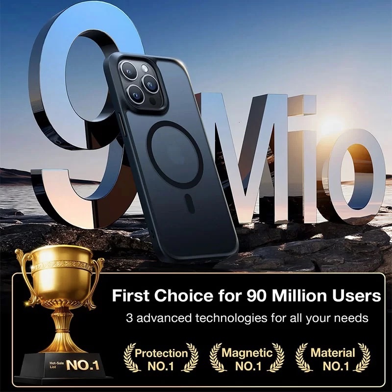 Torras Guardian Magnetic Magsafe Compatible Phone Case for iPhone 15 Pro Max 6.7