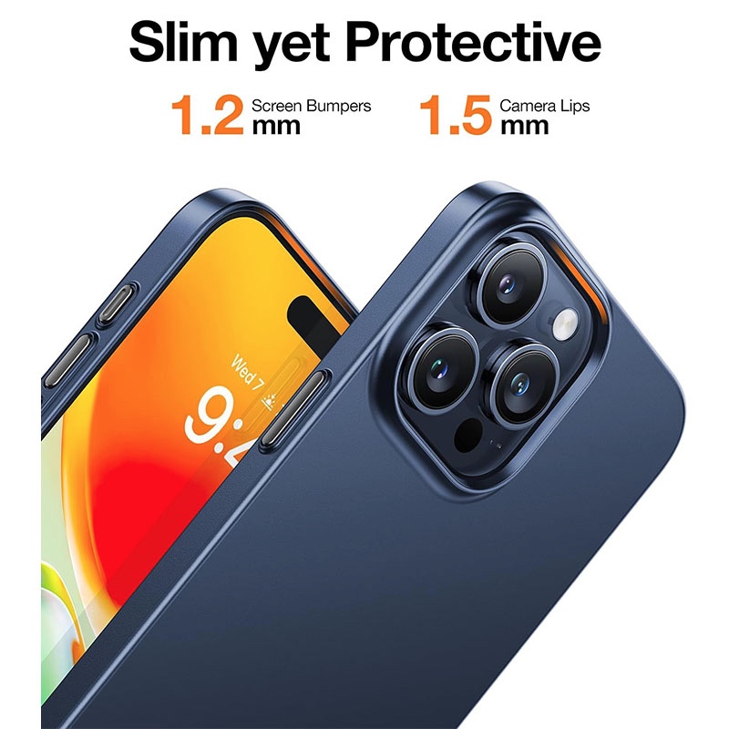 Torras Origin-Fit Series Phone Case for iPhone 15 Pro Max 6.7? – Navy Blue - X003VYCG2D