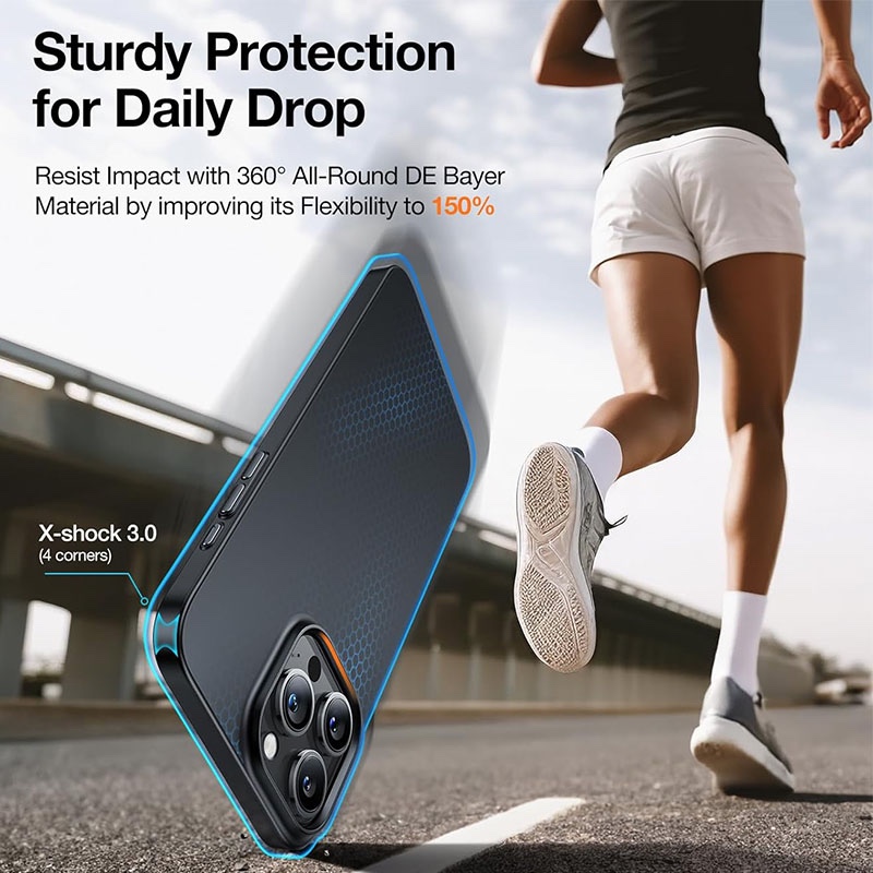 Torras Origin-Fit Series Phone Case for iPhone 15 Pro Max 6.7? – Black - X003VYED47