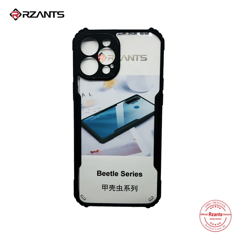 RZANTS iPhone 12 Pro Max NFC Protective Anti Shock Case Clear - BLACK (Camera Hole)