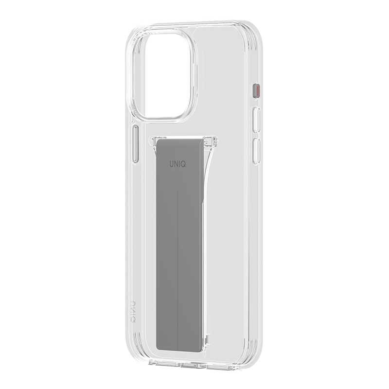 Uniq Heldro Mount Case with Stand for iPhone 15 Pro - Lucent Clear