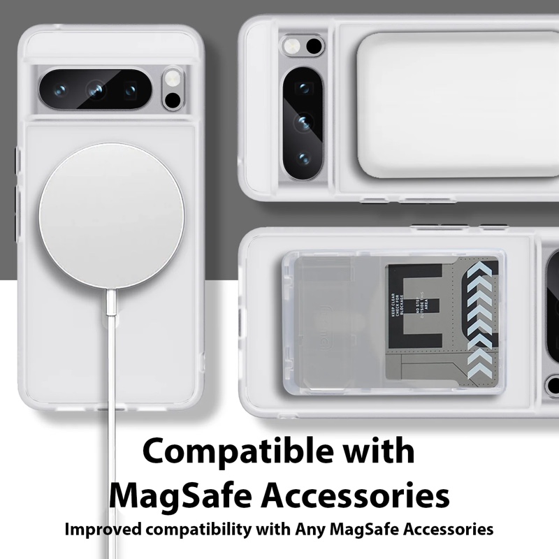 Whitestone Scope Protective Thin Phone Case for Google Pixel 8 Pro MagSafe Compatible - White