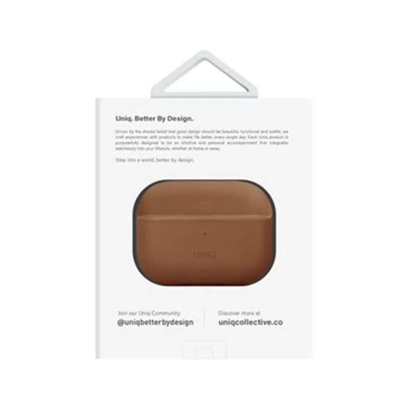 UNIQ Terra Genuine Leather Case for AirPods Pro 2nd Gen (2022) – Toffee Brown