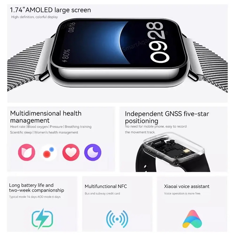 Xiaomi MI Band 8 Pro (CN English) - Black