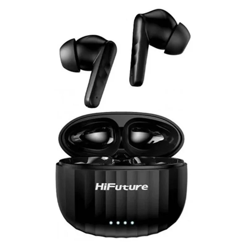 HiFuture SonicBliss True Wireless Earbuds Bluetooth 5.3, Smooth Bass, 4 Microphones 30 Hr Battery - Black