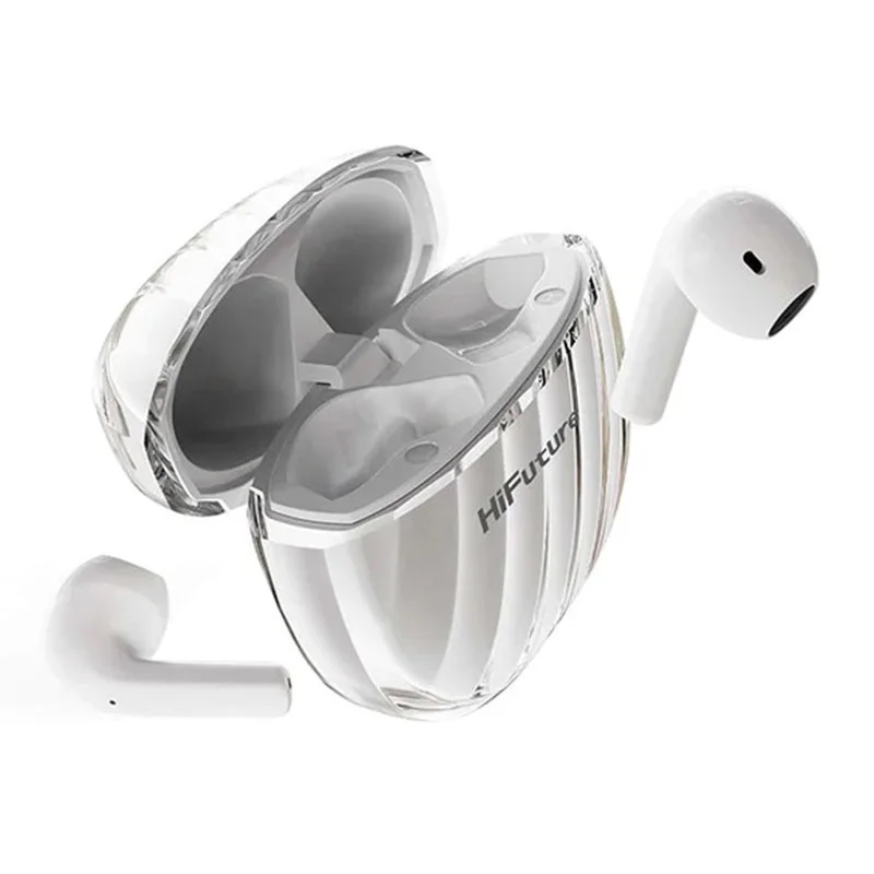 HiFuture Flybuds 3 True Wireless Earphones Bluetooth 5.3 with 4 Built-in Microphones, Environmental Noise Cancellation - White