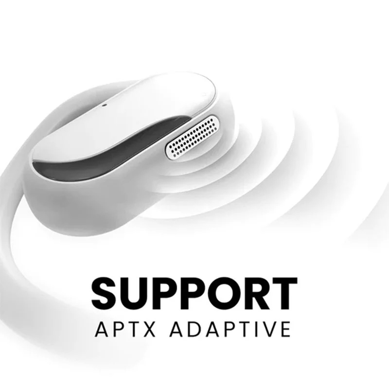 HiFuture FutureMate Pro Wireless Open Ear EarPhones with Qualcomm, APTX Adaptive, 15.4mm Bass, Dual Microphones, IPX5 - Black