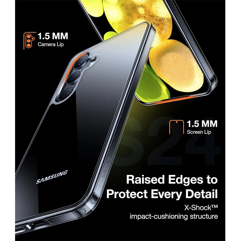 Torras Diamond Series Phone Case for Samsung Galaxy S24 – Clear