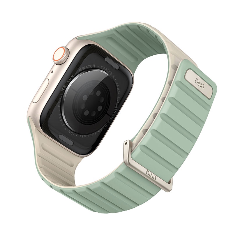 UNIQ Revix Evo Reversible Magnetic Apple Watch Strap for Series 1-10, & SE/SE2 41/40/42MM – Soft Mint
