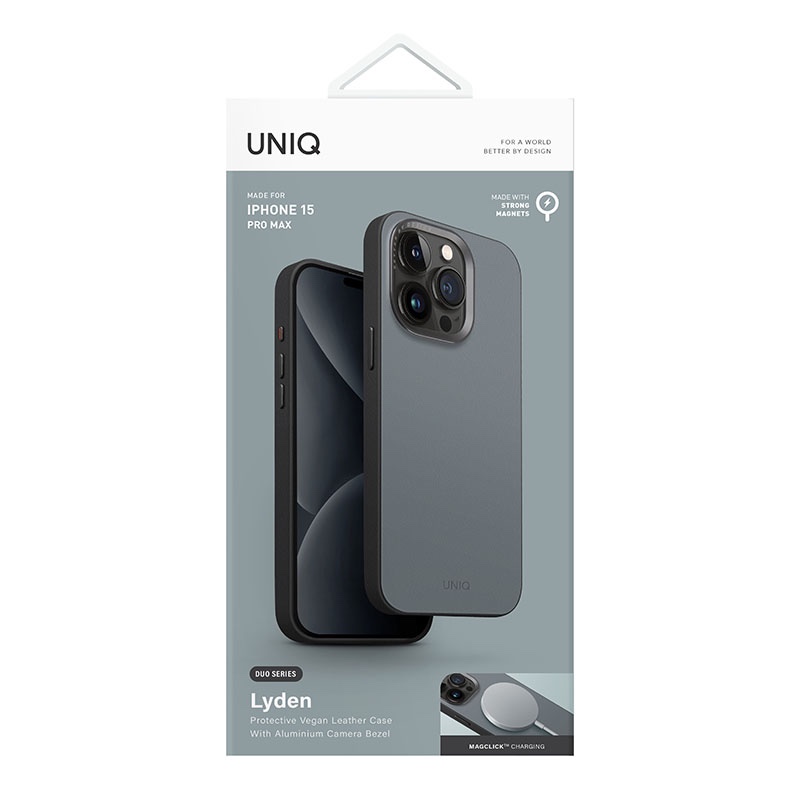 UNIQ Lyden DS MagClick/MagSafe Compatible Case for iPhone 15 Pro Max - Blue / Black