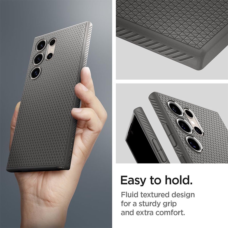 Spigen Liquid Air Phone Case for Samsung Galaxy S24 Ultra – Granite Gray