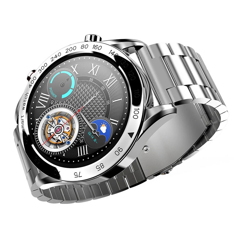 HiFuture FutureGo Pro Stainless-Steel Smartwatch with FHD Large Screen - Silver