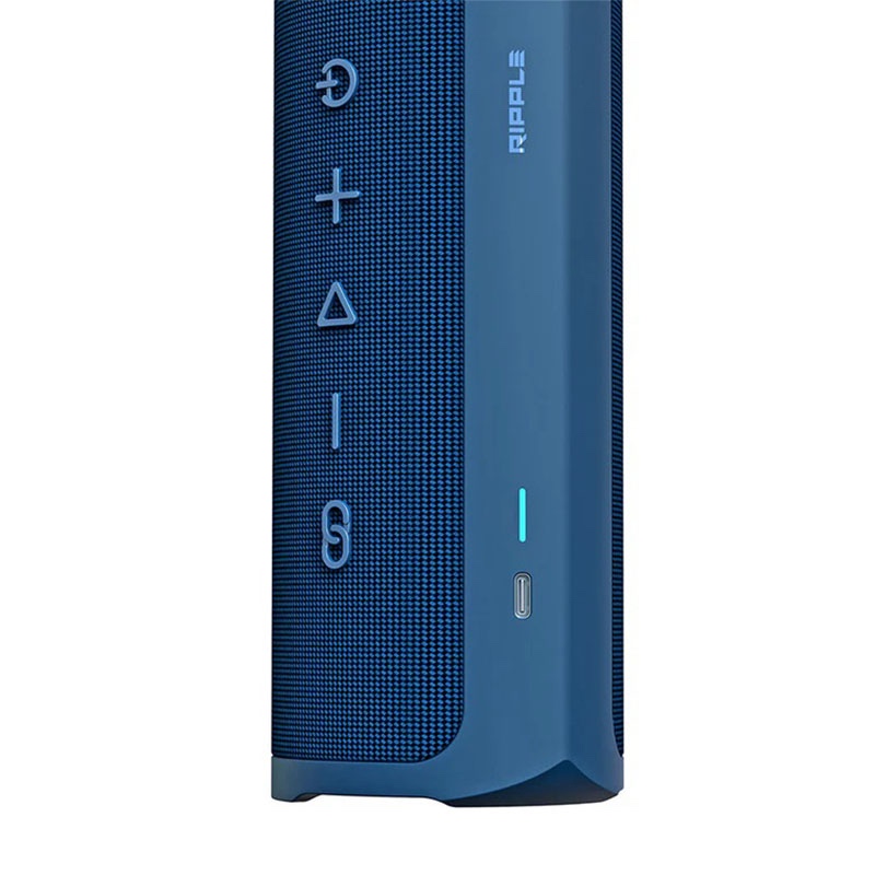 HiFuture Ripple 30W Portable Bluetooth Speaker with Crystal Clear Sound Quality, IPX7 Waterproof, Powerful Bass, 12 Hour Playtime - Blue