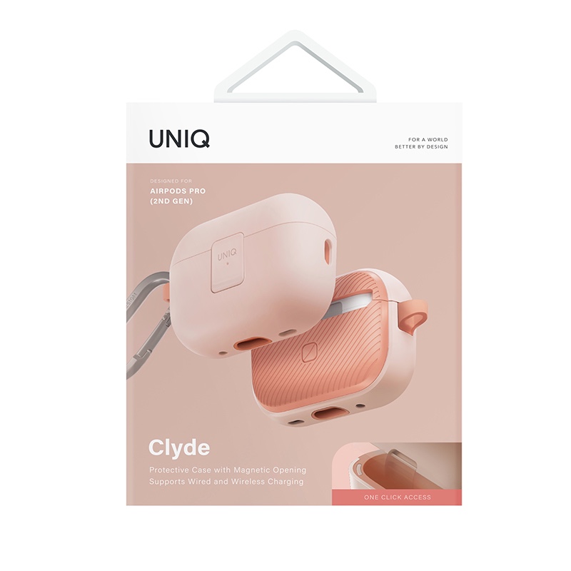 Uniq Clyde Lock Case for AirPods Pro 2nd Gen – Light Pink