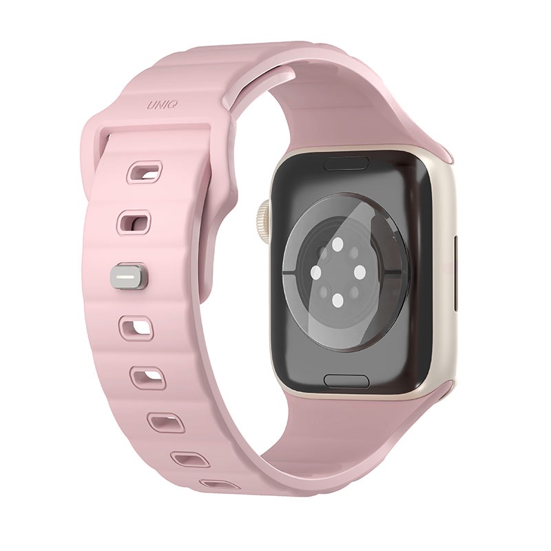 Uniq Stride FKM Tough Rubber Apple Watch Strap for Series 1-10 & SE/SE2 - 41/40/42MM - Pale Pink