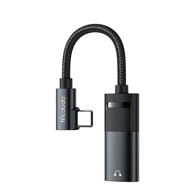 Mcdodo 60W PD USB Type C to 3.5mm Aux and USB Type C Port Connector Cable Adapter - CA-1880