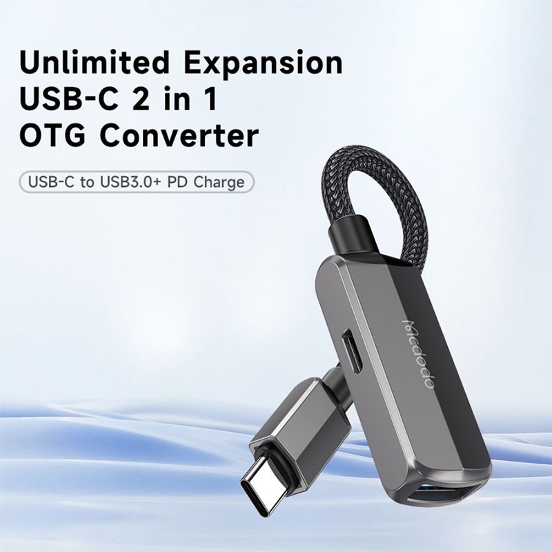 Mcdodo 2 in 1 OTG USB-C to USB-C + USB-A 3.0 Converter Adapter - CA-2830