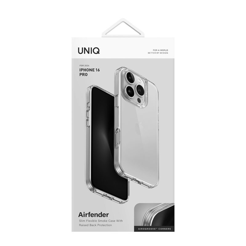iPhone 16 Pro Hybrid Air Fender Phone Case by Uniq - Transparent