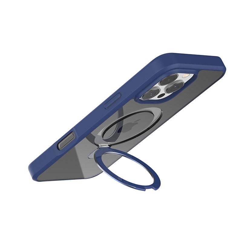 Torras UPRO Ostand Series Magsafe Compatible Phone Case for iPhone 16 Pro Max – Navy Blue