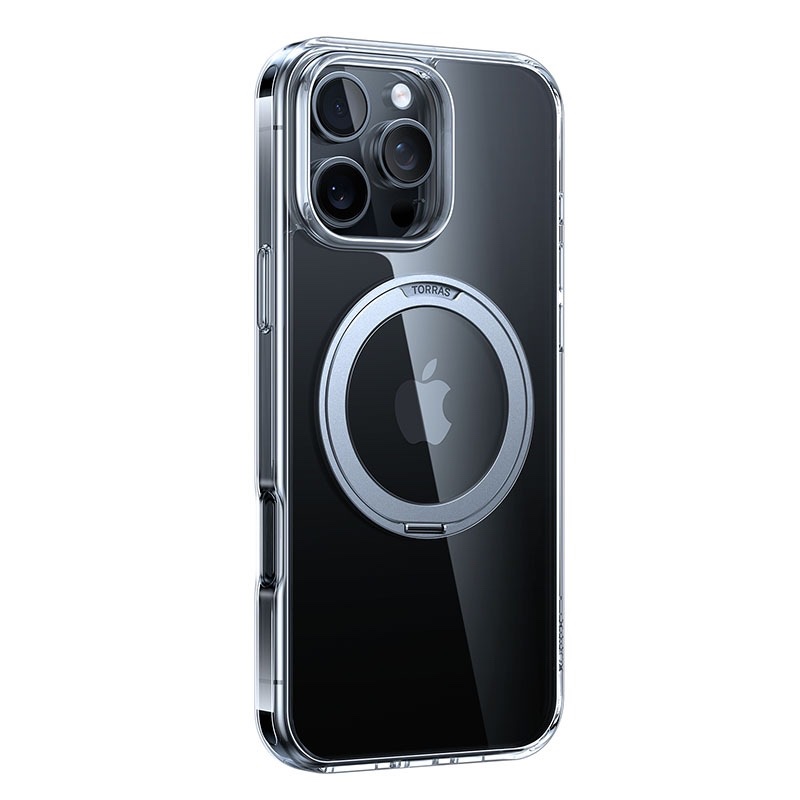 Torras Ostand Pro Series MagSafe Compatible Case for iPhone 16 Pro - Clear