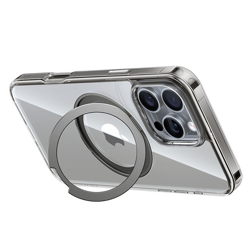 Torras Ostand Pro Series MagSafe Compatible Case for iPhone 16 Pro - Titanium Grey