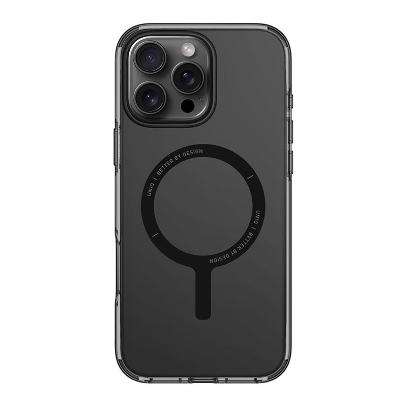 Uniq Clario MagClick MagSafe Charging Compatible Phone Case for iPhone 16 Pro Max – Smoke