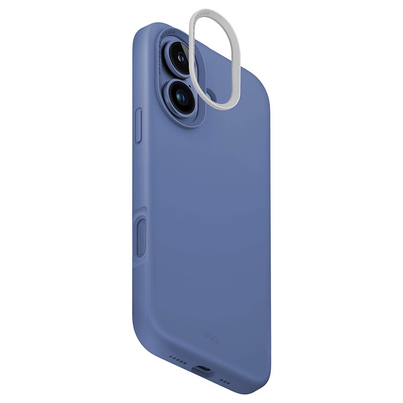 UNIQ Lino Hue MagClick Magsafe Compatible Phone Case for iPhone 16 – Blue