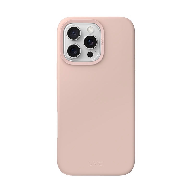 UNIQ Lino Hue MagClick Magsafe Compatible Phone Case for iPhone 16 Pro – Pink