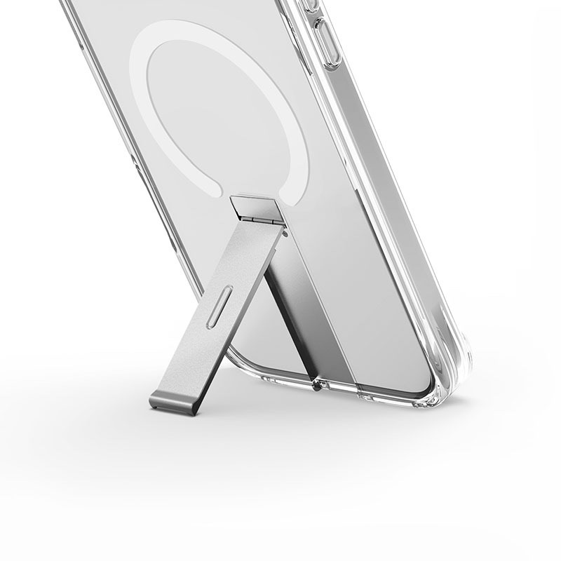 UNIQ Eleva Magclick Charging Compatible Phone Case with stand for iPhone 16 Pro Max – Clear
