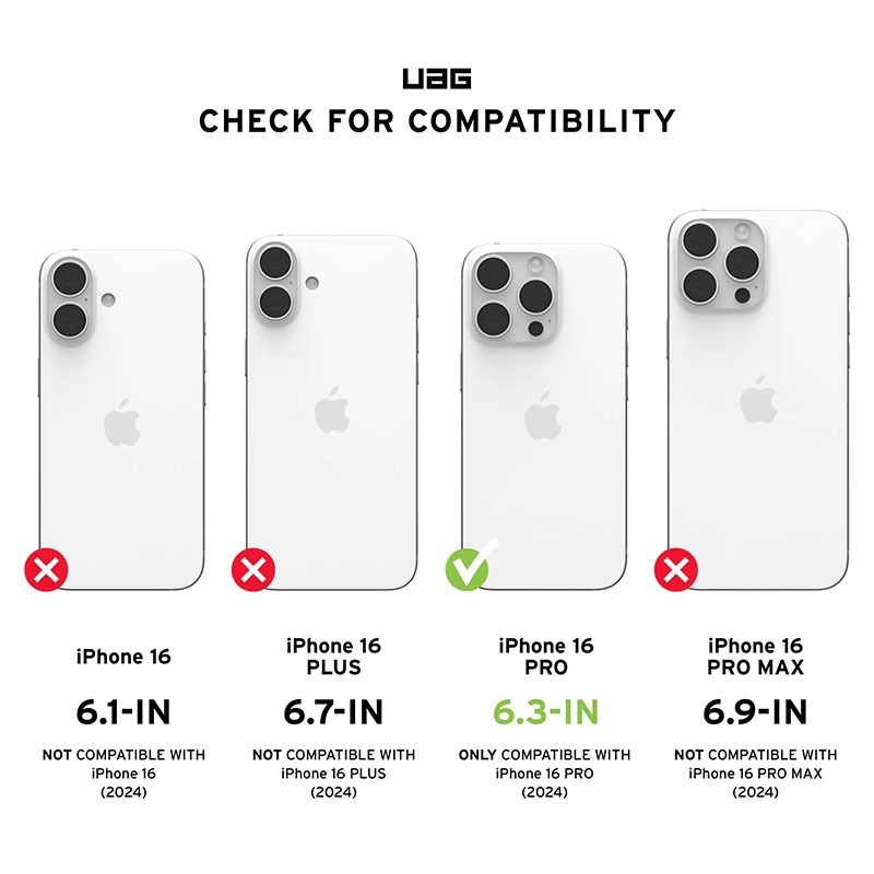 UAG Plasma Phone Case for iPhone 16 Pro – Ash
