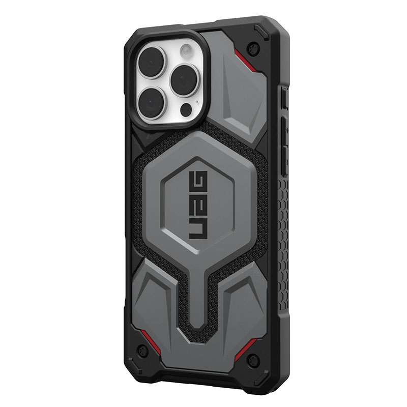 UAG Monarch Pro MagSafe Compatible Phone Case for iPhone 16 Pro Max - Kevlar Silver