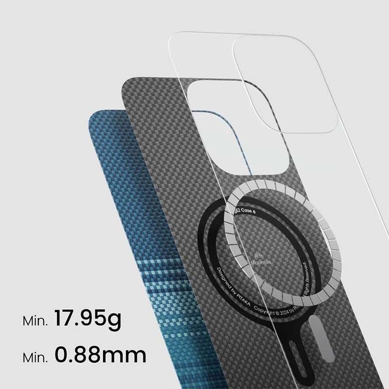 Pitaka Sunset Moonrise Tactile Woven Case for iPhone 16 - Moonrise
