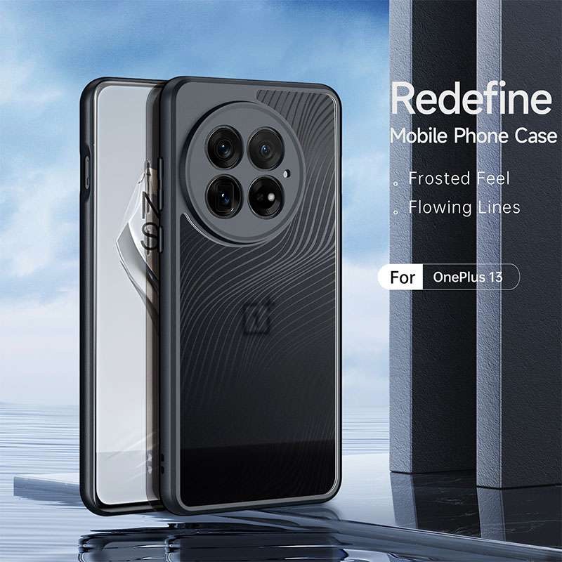 Aimo Series Phone Case for OnePlus 13 – Transparent Black