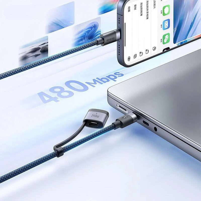 Mcdodo 240W / 140W USB-C to USB-C & MagSafe 3 Magnetic Charging Cable, 140W (Mag-safe), 240W (USB-C)