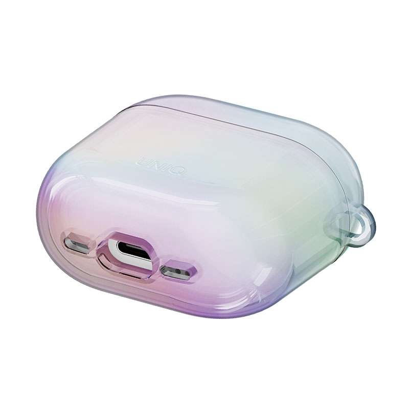 Uniq Iridescia Holographic Case for Apple AirPods 4th Gen with Carabiner - Holo Quartz