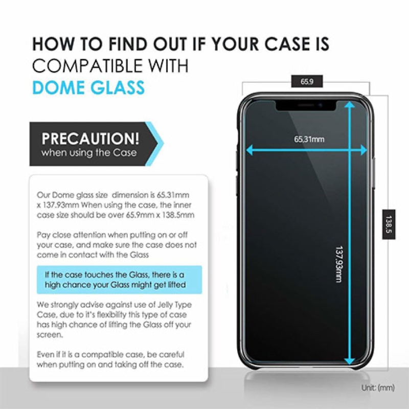 iPhone XS Whitestone Dome Glass Tempered Glass Screen protector with UV