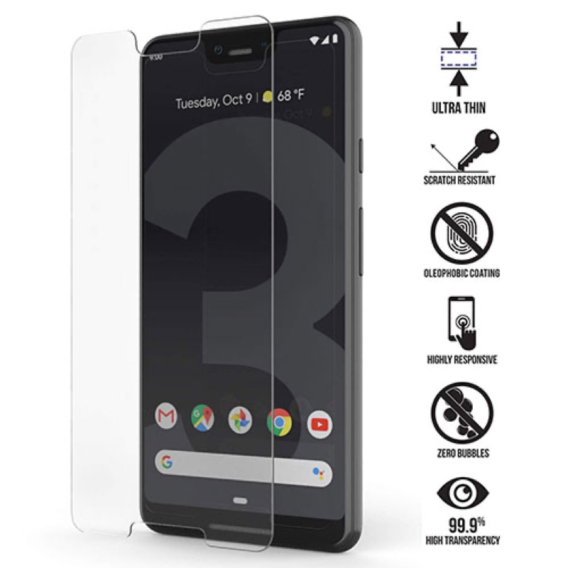 Google Pixel 3 Whitestone Dome Glass Tempered Glass Screen protector with UV