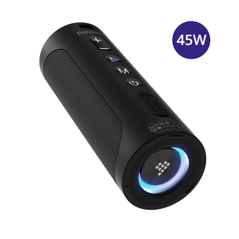 Tronsmart T6 Pro 45W Portable Speaker Bluetooth 5.0 Built-in Power Bank IPX6 Waterproof Type-C 24 Hours Playtime - Black