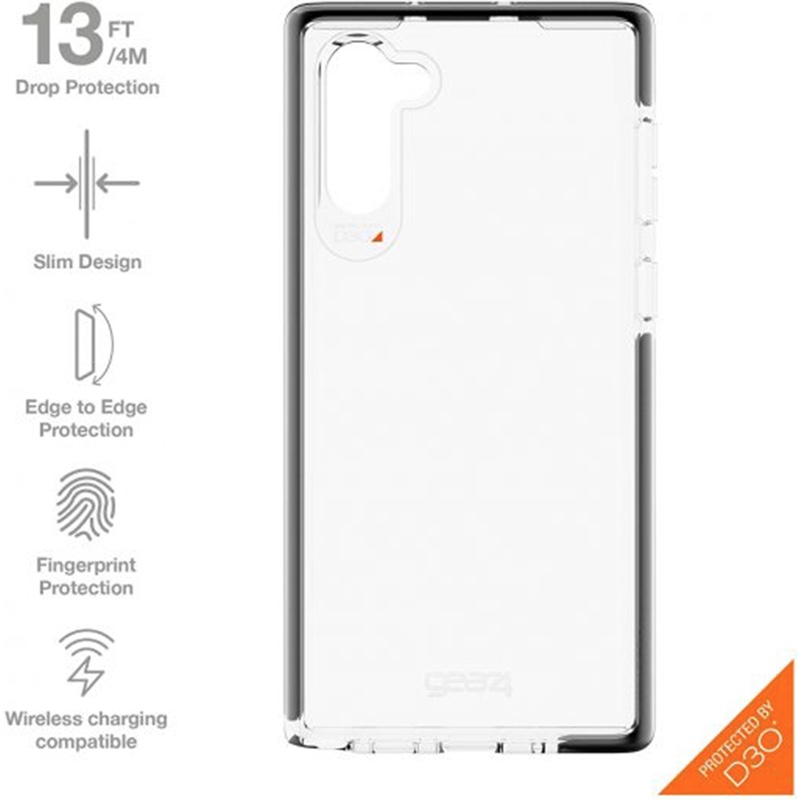 GEAR4 D3O Phone Case for Samsung Galaxy Note 10 (Black) - 840056103351