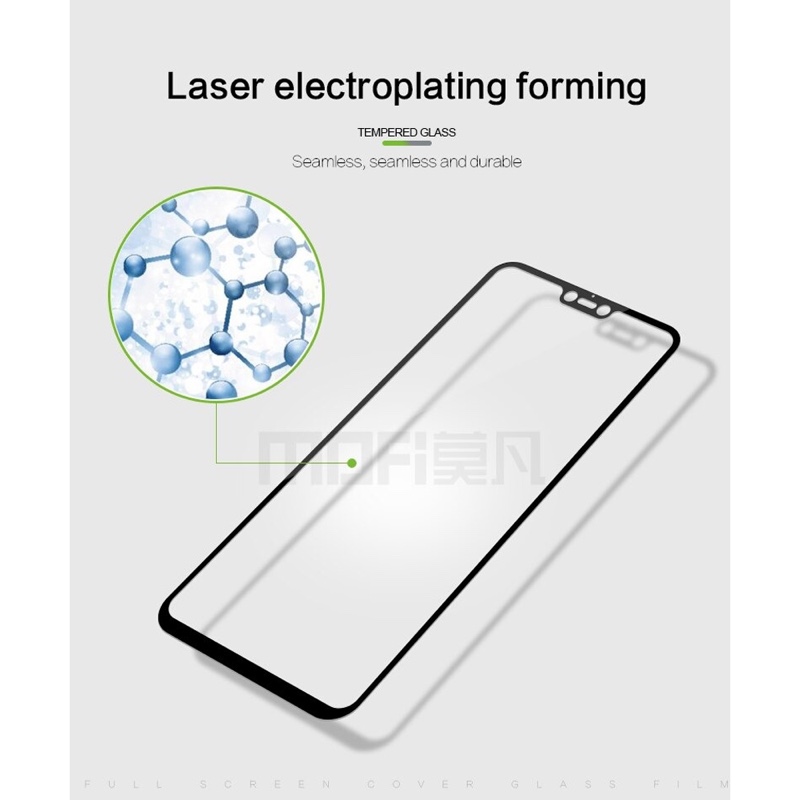 MOFI Vivo V9 2.5D 9H Full Screen Protector Tempered Glass Anti BlueRay BLACK