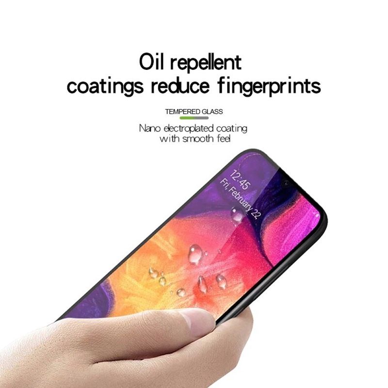 MOFI Samsung Galaxy A30s  2.5D 9H Full Screen Protector Tempered Glass Anti BlueRay BLACK