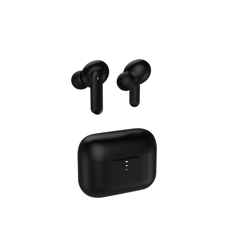QCY T10 Bluetooth Wireless Headphones Dual-Armature in-ear Earphones APP intelligent control 4 microphone noise reduction - Black