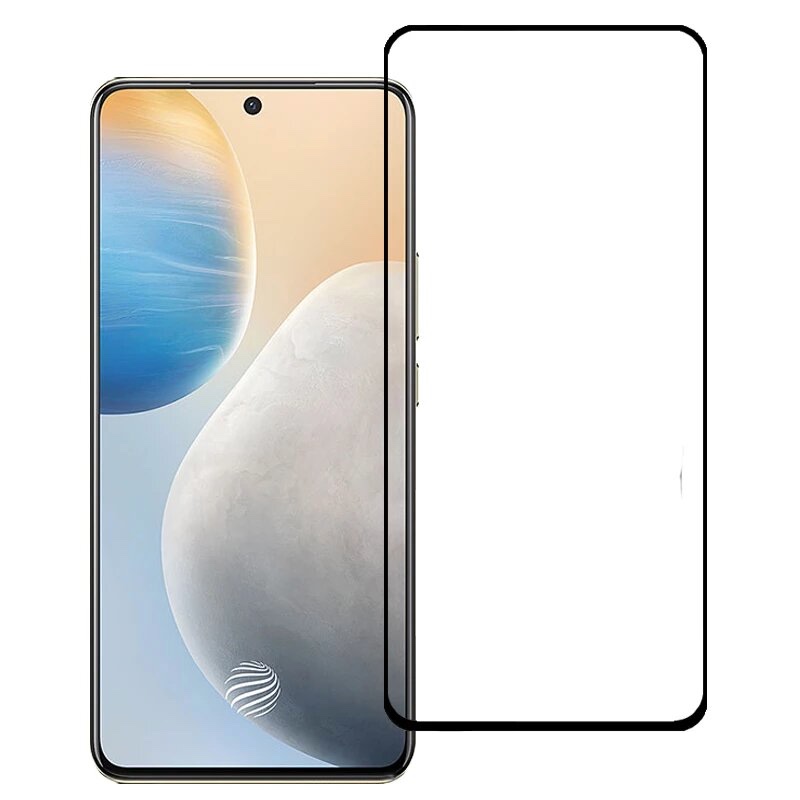 MOFI Premium Tempered Glass for Vivo X60 Full Coverage Screen Protector 2.5D 9H - BLACK