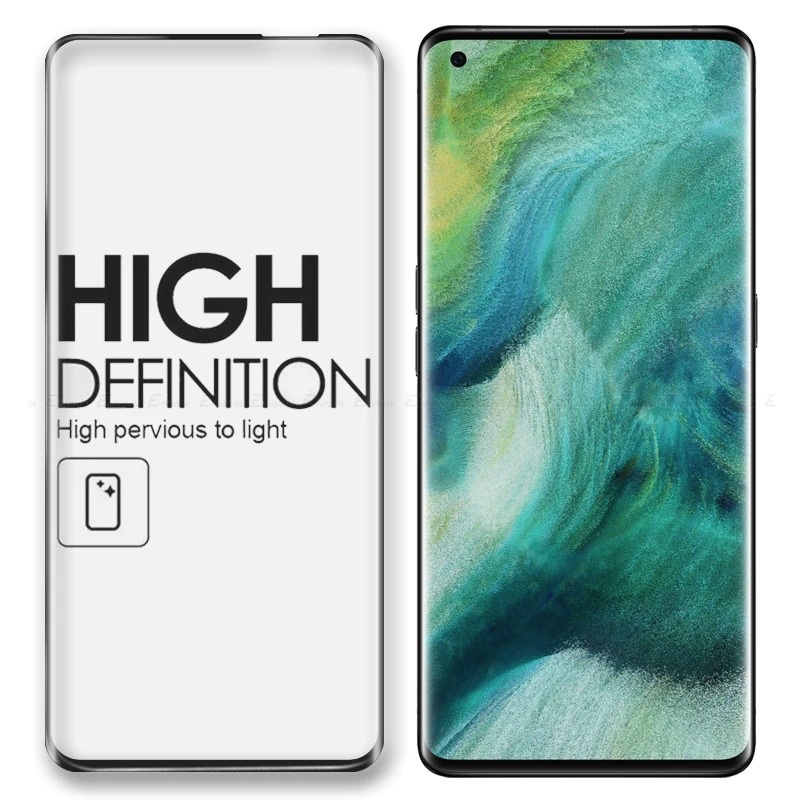 MOFI Premium Tempered Glass for OPPO Reno 5 Full Coverage Screen Protector 2.5D 9H - BLACK