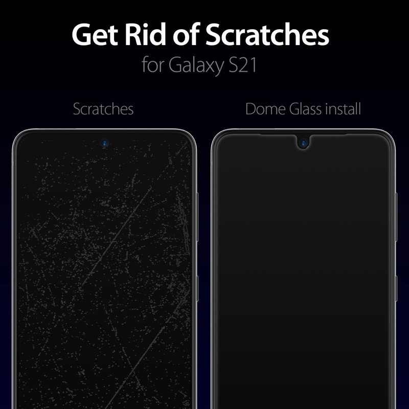 Whitestone [Dome Glass] Galaxy S21 Tempered Glass Screen Protector - 2 Pack