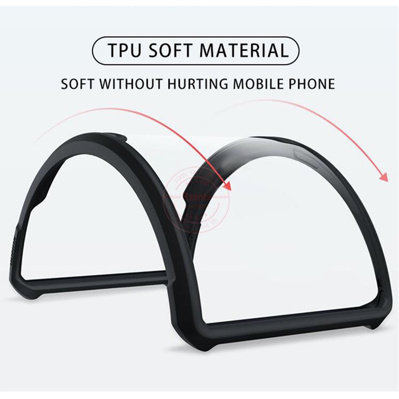 RZANTS iPhone 12 Pro Max NFC Protective Anti Shock Case Clear - BLACK (Camera Hole)