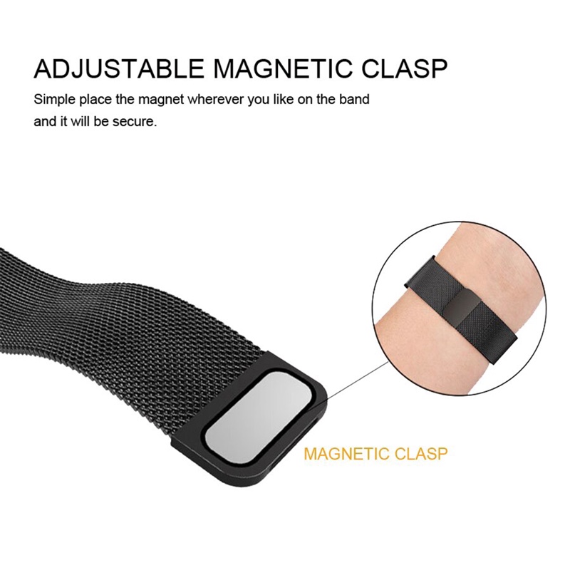 Metal Replacement Strap for all Smart Watches Compatible with only 20mm - Silver