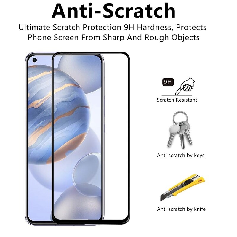 MOFI Huawei Honor 30i 2.5D 9H Full Screen Protector Tempered Glass Anti BlueRay – BLACK